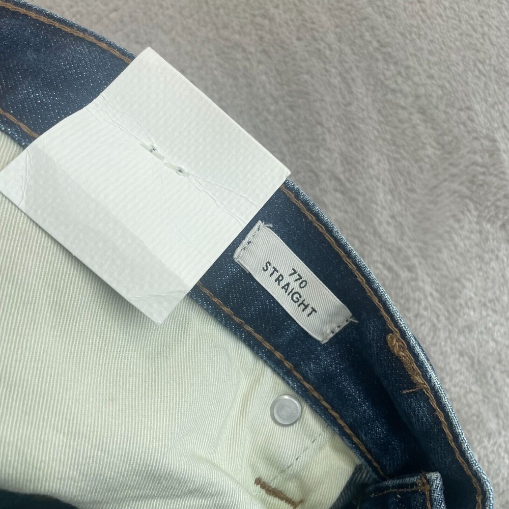 J.CREW 770 Jeans‎ Men 36x31 (Tag 36x32) Indigo Shadow Japanese Rigid Denim NWT - Picture 6 of 14